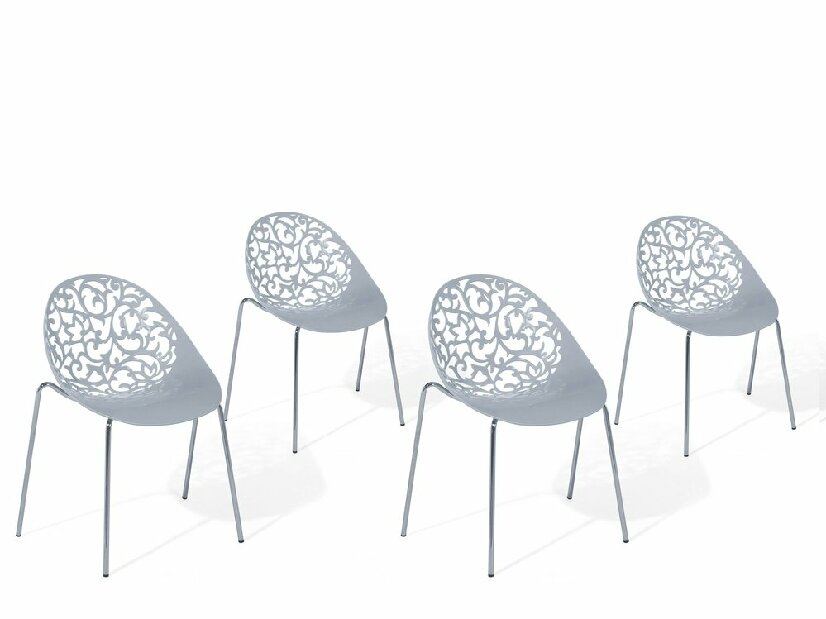 Set blagovaonskih stolica 4 kom. Mumbwa (svijetlo siva)