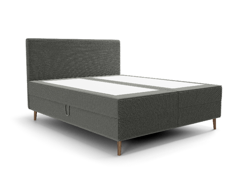 Bračni krevet 160 cm Napoli Comfort (tamnozelena) (s podnicom, s prostorom za odlaganje)