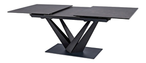 Blagovaonski stol na razvlačenje 160-220 cm Suanne (crna + crna) (za 8 i više osoba)
