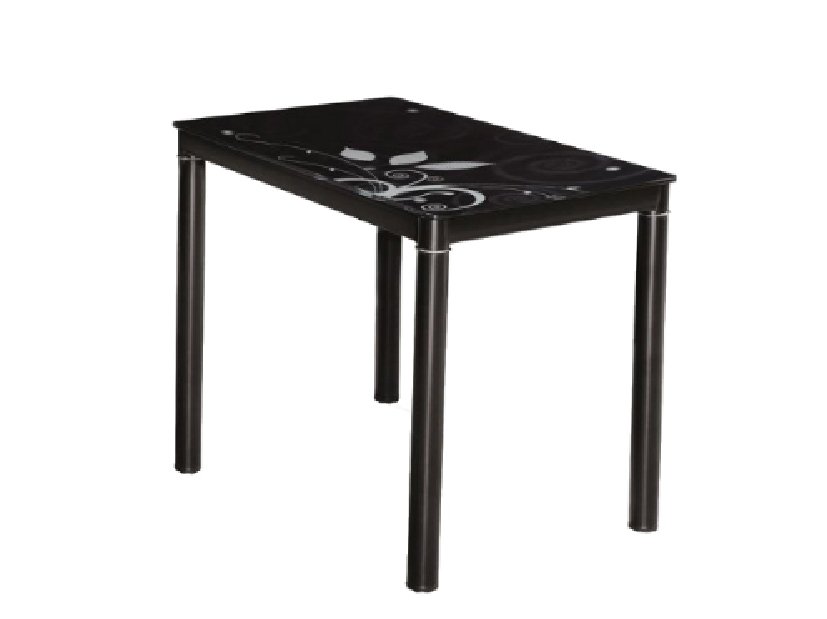 Blagovaonski stol 80 cm Damion (crna + crna) (za 4 osobe)