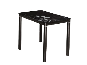 Blagovaonski stol 100 cm Damion (crna + crna) (za 4 osobe)