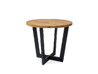 Blagovaonski stol Cathern (hrast + crna mat) (za 4 osobe)