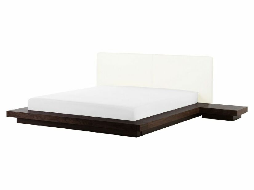 Bračni krevet 160 cm ZEPHYRE 2 (s podnicom) (smeđa)