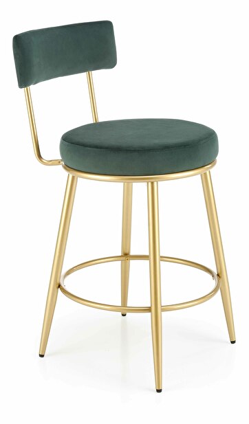 Blagovaonska stolica Harriet (tamnozelena + zlatna)