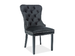 Blagovaonska stolica Aurore Velvet (crna)