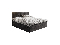 Bračni krevet  Boxspring 140 cm Fade 3 (crna) (s madracem i prostorom za odlaganje)