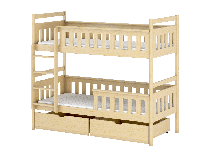 Dječji krevet 90 x 190 cm Tommy (s podnicom i prostorom za odlaganje) (borovina)