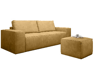 Sofa Shala 45 (žuta) (s tabureom)
