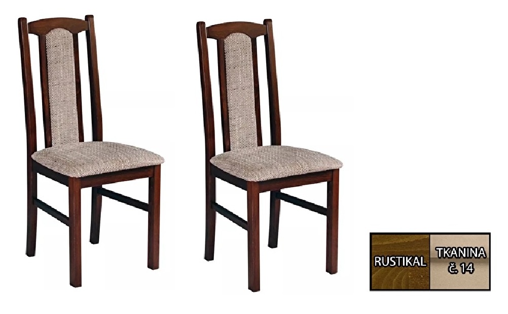 Blagovaonska stolica (2 kom.) Arte (rustikal + tkanina 14) *rasprodaja
