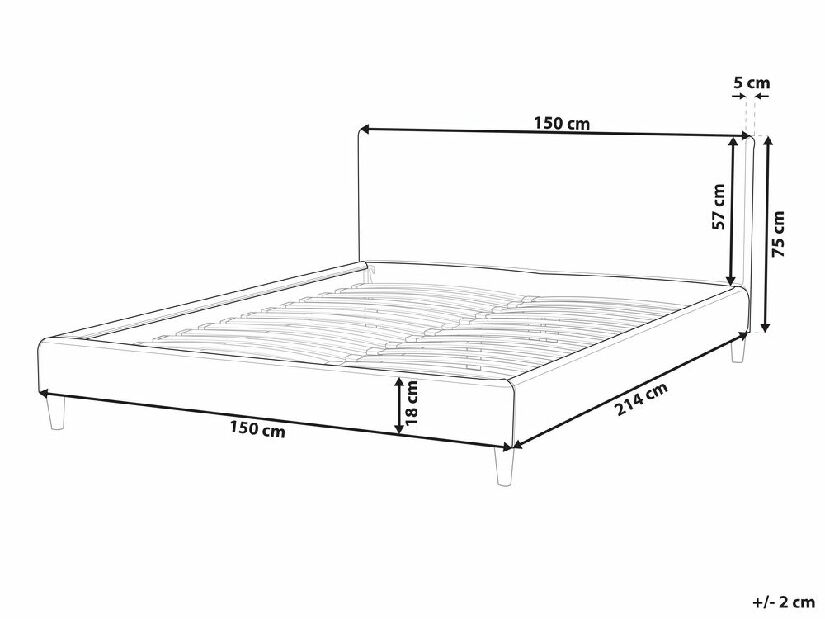 Navlaka za okvir kreveta Ferdinand (siva)