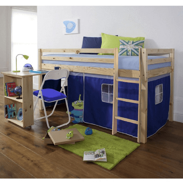 Dječji krevet s PC stolićem 90 cm Alzaria (plava)