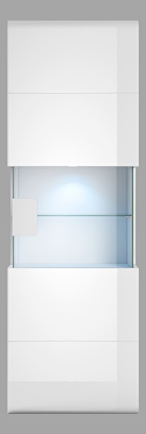 Visoka viseća vitrina Tamie Tip 07 (bijela + bijeli sjaj) (D)