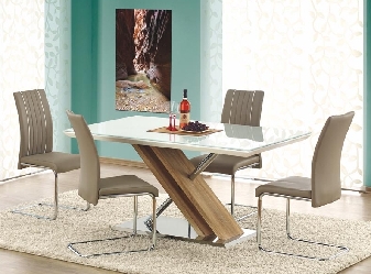 Blagovaonski stol Nascido (za 6 osoba) (hrast sonoma + bijela)
