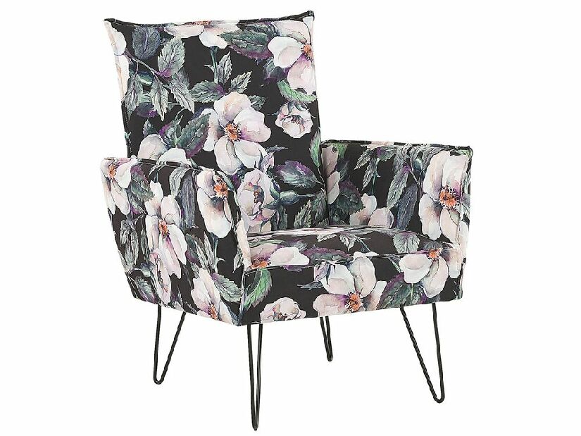 Fotelja- RUBAR (crna + cvjetni uzorak)