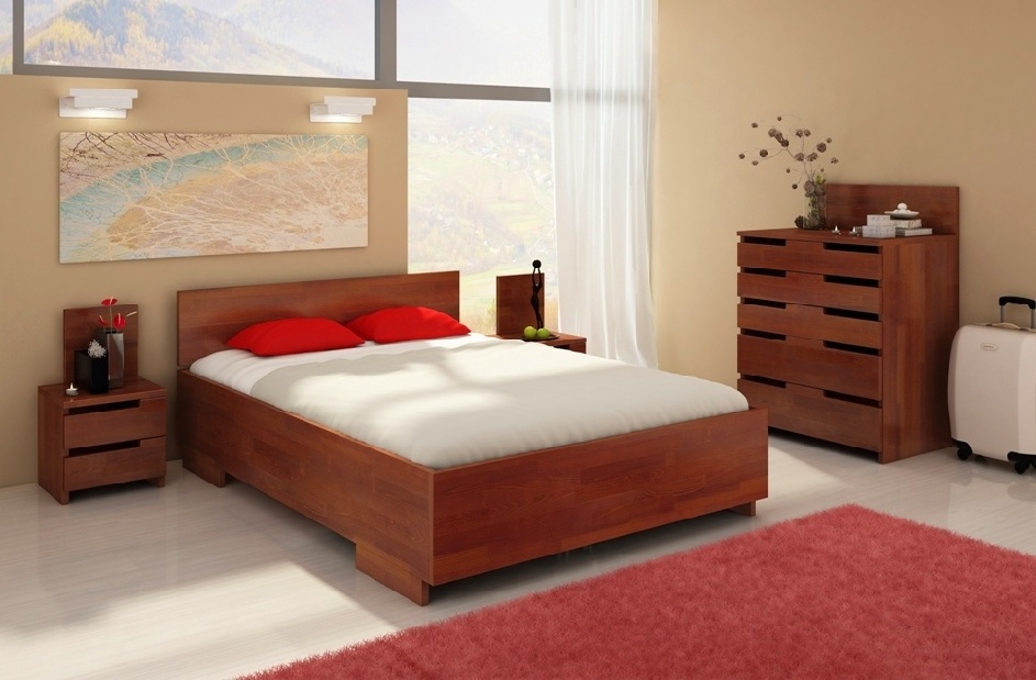 Bračni krevet 200 cm Naturlig -Larsos High BC (borovina)
