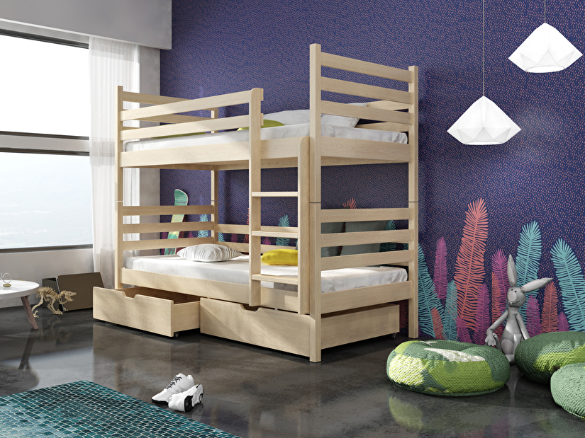 Dječji krevet 90 x 190 cm Nubia (s podnicom i prostorom za odlaganje) (borovina)