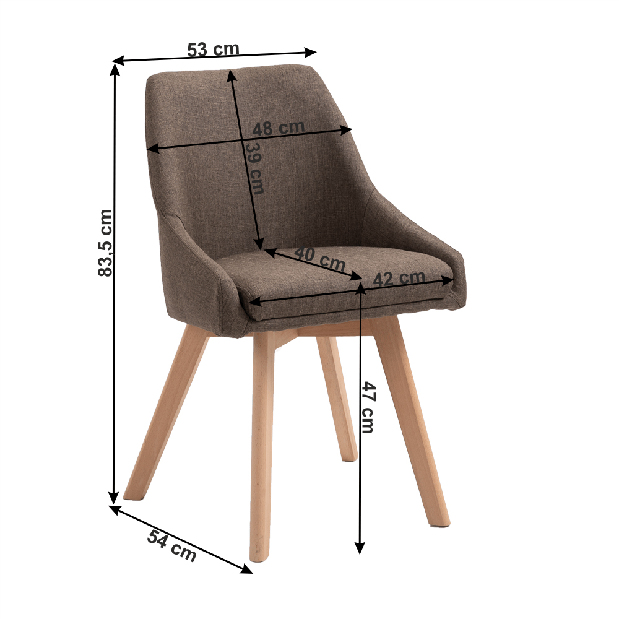 Blagovaonska stolica Terra (smeđa) *rasprodaja 