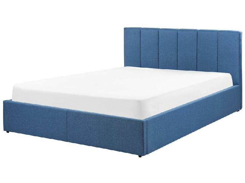 Bračni krevet 140 cm Dabria (plava) (s podnicom) (s prostorom za odlaganje)