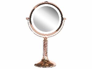 Kozmetičko ogledalo Beryl (ružičasto zlato) (s LED rasvjetom)