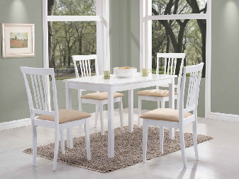 Blagovaonski stol Franklyn (bijela + bijela) (za 4 osobe) *trgovina