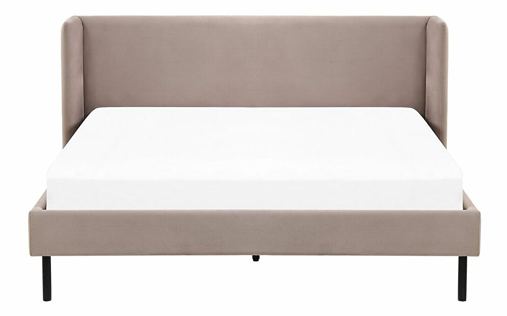 Bračni krevet 160 cm Aimei (sivo-bež) (s podnicom)