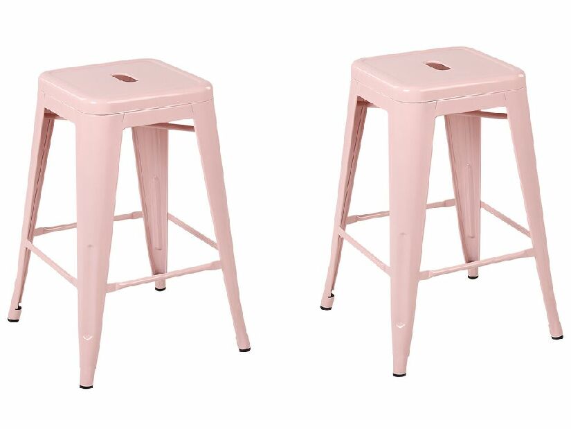 Set barskih stolica (2 kom.) 60 cm Chloe (ružičasta)