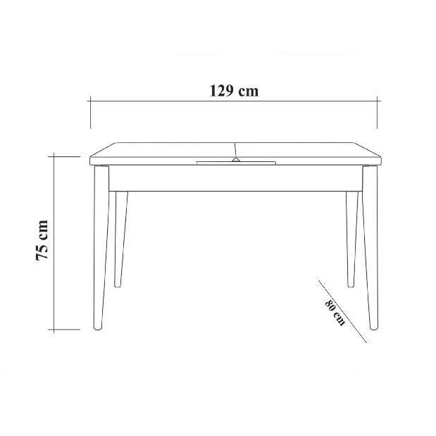 Blagovaonski stol na razvlačenje s 2 stolice i klupom Vlasta (bor antlantic + antracit)