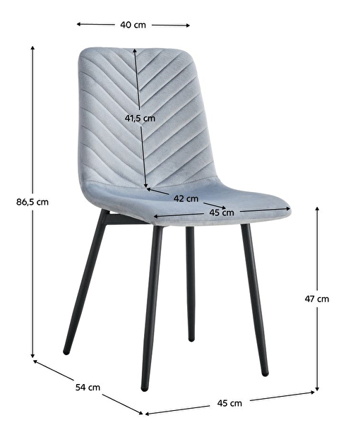 Blagovaonska stolica Rameta Typ 2 J06-HLR-15 (siva + crna)