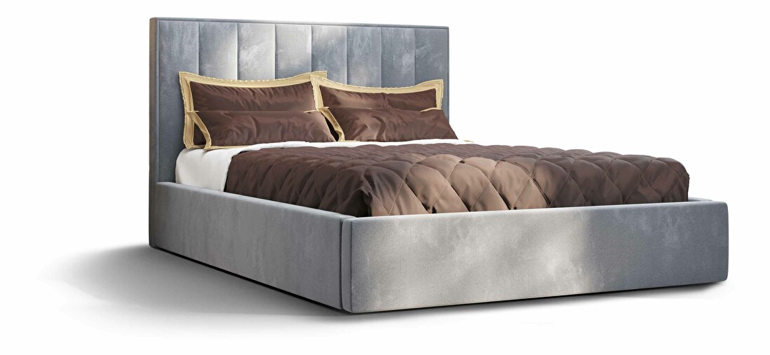 Bračni krevet 180 cm Ocie (svijetloplava) (s podnicom i prostorom za odlaganje)