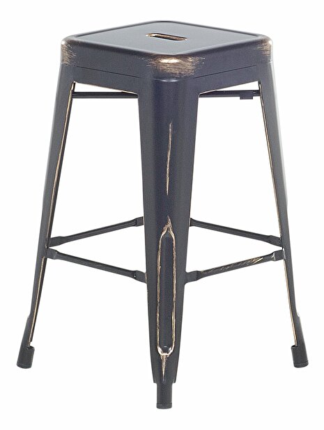 Set barskih stolica 2 kom. 60cm Cabriot (crno zlatna) 