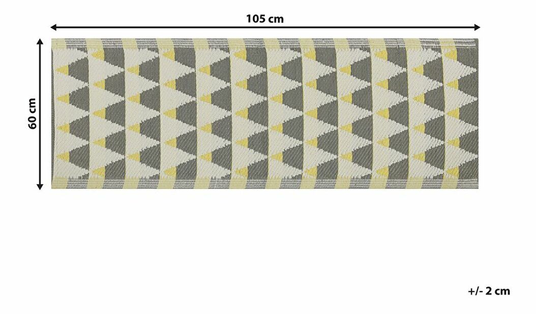 Tepih 60x105 cm HURSA (polipropilen) (siva)
