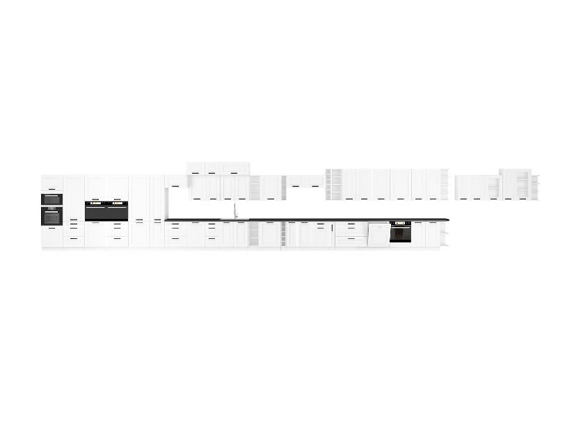 Visoki ormarić za ugradbenu pećnicu Lesana 1 (bijela) 60 DPS-210 3S 1F 