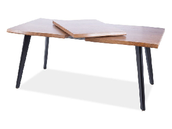 Blagovaonski stol na razvlačenje 150-210 cm Faustina (hrast + crna) (za 8 i više osoba)