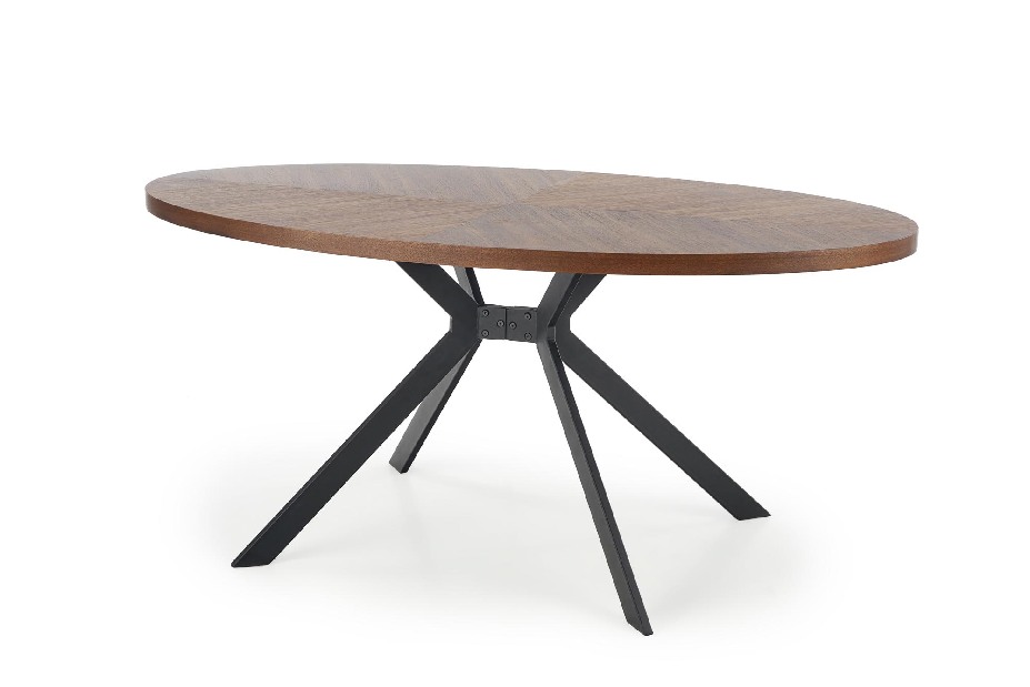 Blagovaonski stol Laraco (orah + crna) (za 6 osoba) *outlet, moguća oštećenja