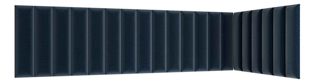 Set 20 tapeciranih panela Quadra 210x90x60 cm (plava)