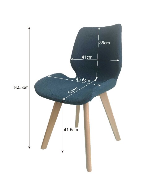 Blagovaonska stolica Sivan (siva + smeđa) (4 kom.)