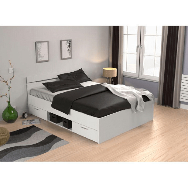 Bračni krevet160 cm Myriam (bijela) (bez madraca i podnice)