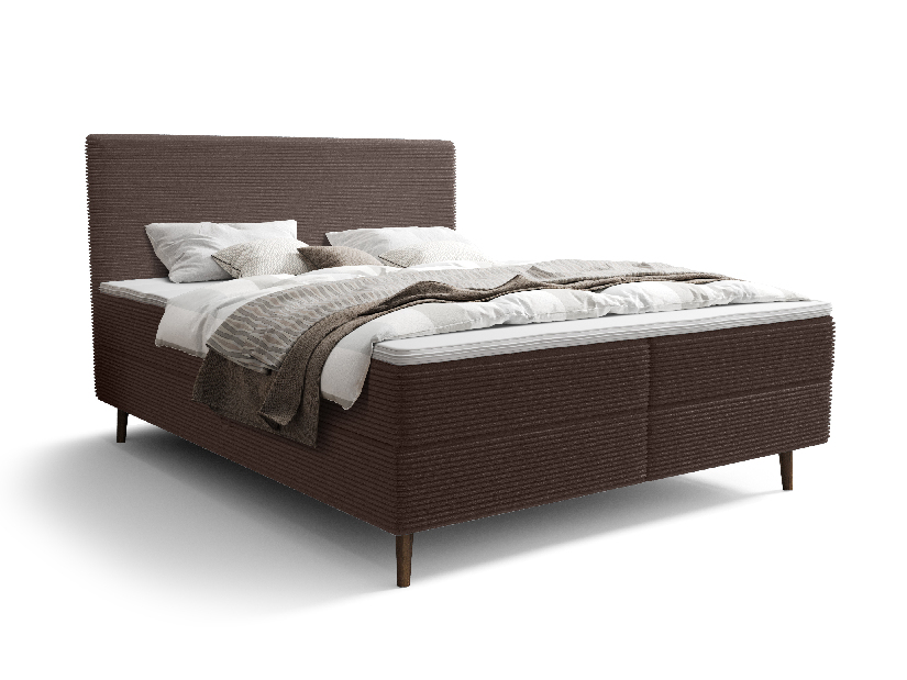 Jednostruki krevet 120 cm Napoli Comfort (smeđa) (s podnicom, s prostorom za odlaganje)