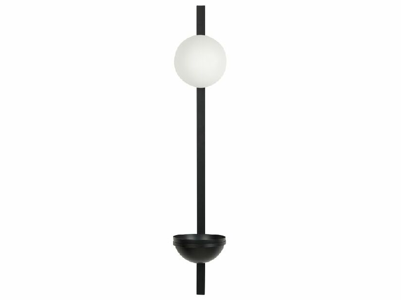 Zidna svjetiljka sa saksijom za cvijeće 1 Iza (crna)