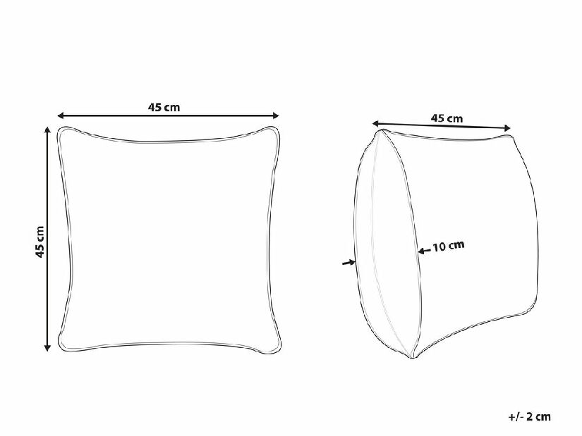 Ukrasni jastuk 45 x 45 cm Ricin (crna)