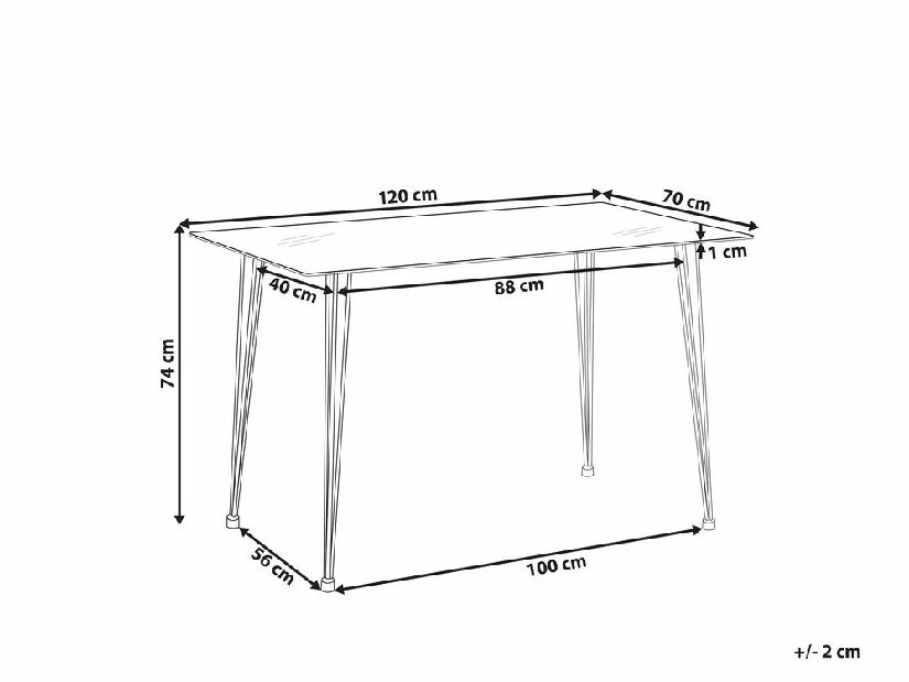 Blagovaonski stol Weston (srebrna) (za 4 osobe)
