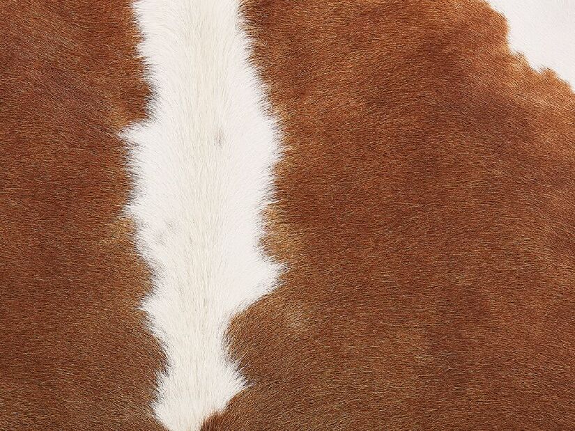 Tepih od goveđe kože 3-4 m² Nasku (smeđa + bijela)