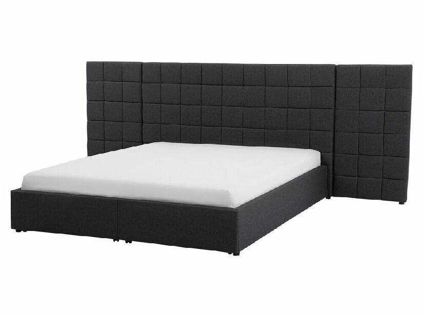 Bračni krevet 160 cm MALI (s podnicom i prostorom za odlaganje) (siva)