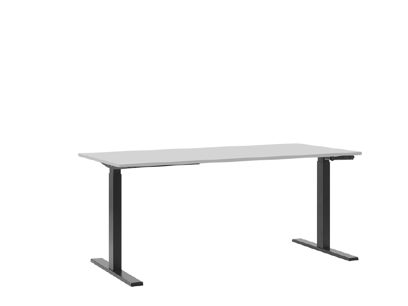 Pisaći stol- DESIRA II (180x80 cm) (siva + crna) (ručno podesiv)