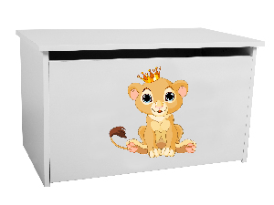 Dječja kutija za pohranu Davina (bijela + lav)
