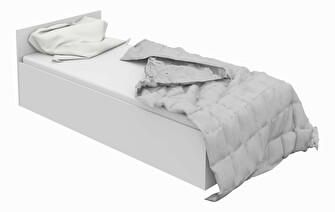 Jednostruki krevet Cezar III (bijela) (s madracem i podnicom)