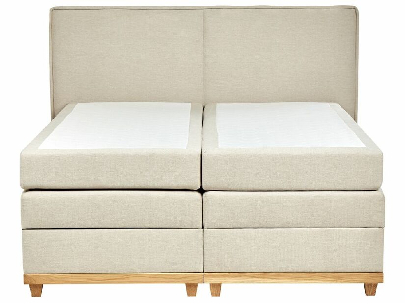 Bračni krevet 160 cm Despina (bež) (s podnicom i madracem) (s prostorom za odlaganje)