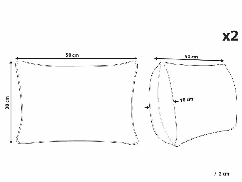 Set ukrasnih jastuka (2 kom.) 30 x 50 cm Swen (bijela + crna)