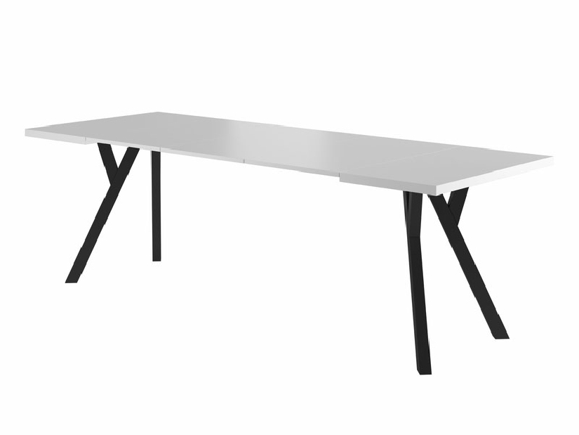 Blagovaonski stol na razvlačenje 90-240 cm Marion (bijela + crna) (za 8 i više osoba)