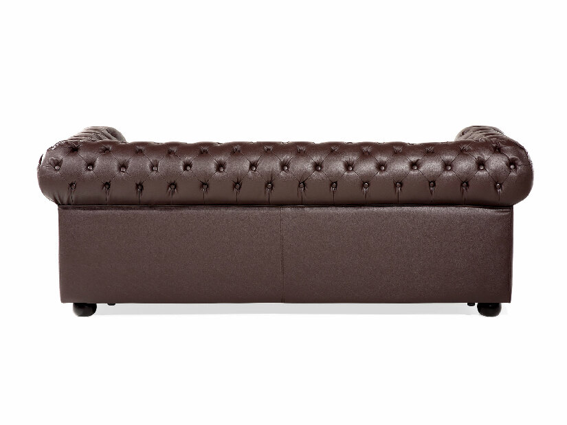Kožna sofa trosjed Chichester (smeđa)